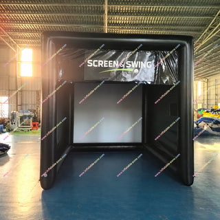 Full Swing Golf Simulator Enclosure Inflatable Tent Golf Game Hitting Screen Mobile Golf Simulator For Sale - Inflatable-Zone