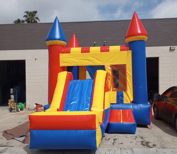 Kids inflatable bounce house with slide, big bounce houses