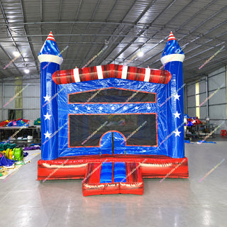 Stars N Stripes Inflatable Bouncy Castle Jumpers For Parties All American Bounce House - Inflatable-Zone