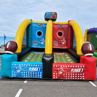 Double Player Games Quarterback Blitz Inflatable American Football Toss Interactive Party Ball Throwing Sports - Inflatable-Zone