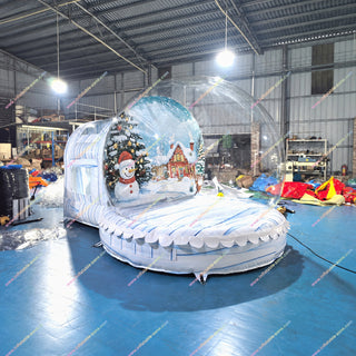 Snowman Globe Inflatable Dome Igloo Bubble Tent Christmas Snow Globes Photo Booth - Inflatable-Zone