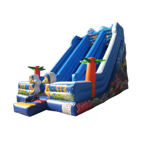 Sea Animal Inflatable Water Slide For Ocean Children Jumping Castle Inflatable Bouncer With Big Slide Outdoor