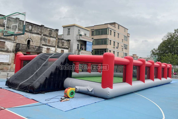 Outdoor Inflatable Football Pitch Playground Giant Inflatable Soccer Field For Inflatable Sports Game