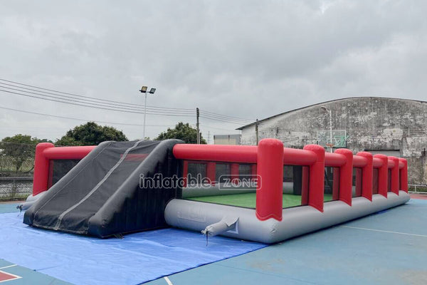 Outdoor Inflatable Football Pitch Playground Giant Inflatable Soccer Field For Inflatable Sports Game