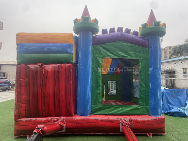 Rainbow Jumping Castle Inflatable Bounce House And Slide Combo Children Bouncy Castle