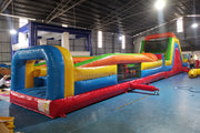 Commercial Amusement Park Inflatable Obstacle Course Slip And Slide Sports Games By Bounce