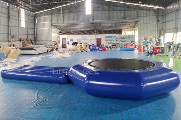 Commercial Large Inflatable Water Floating Slides Combo Inflatable Trampoline Sea Sports Games