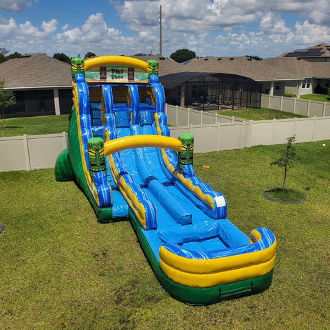 Giant Inflatable Water Slide Park For Kids And Adults, Long Water Park Slides