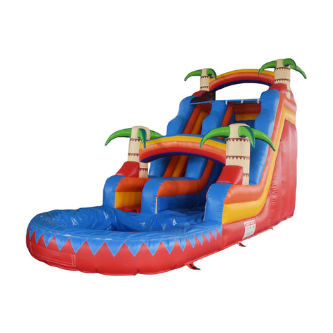 Tropical Inflatable Water Slide Best Backyard Blow Up Waterslide Jumper With Slide And Pool
