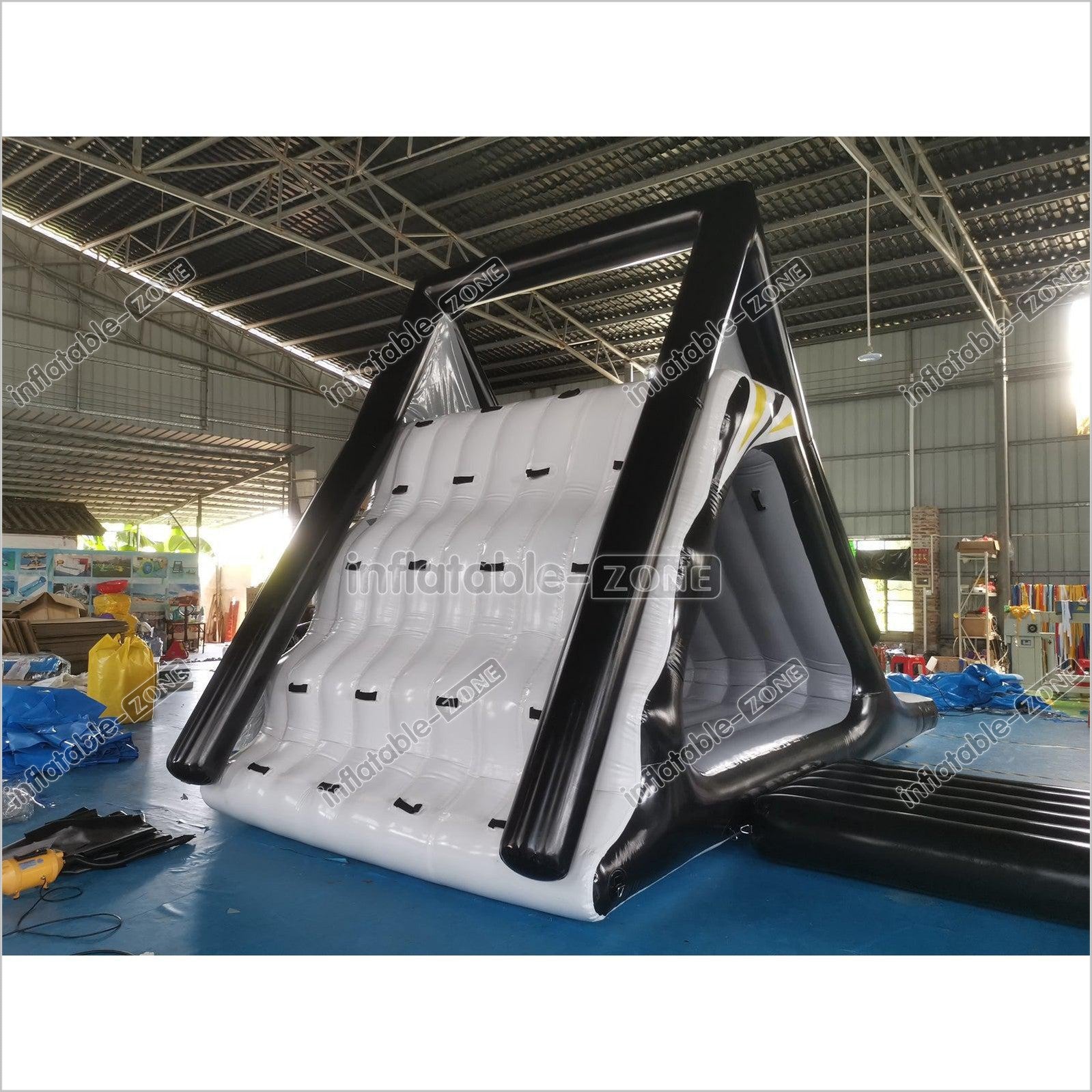 New Black Inflatable Water Floating Trampoline Combo With Launch And ...