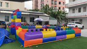 Inflatable Building Block Rainbow Soccer Football Sports Games