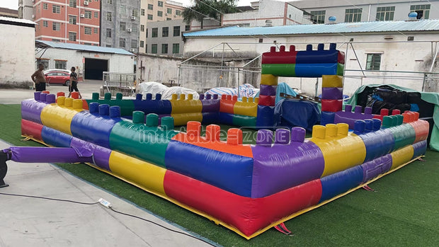 Inflatable Building Block Rainbow Soccer Football Sports Games