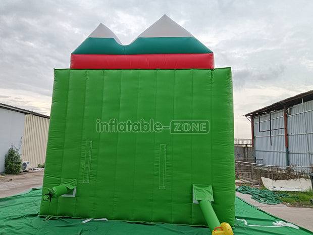 Inflatable Forest Theme Climbing Wall Bouncer Red And Blue Inflatable Sports Climbing Game