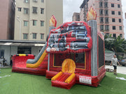 Inflatable truck bounce house slide combo adventure all fun bouncing castle jumping house