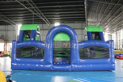 Commercial grade inflatable bounce house, bounce castle with double slide combo
