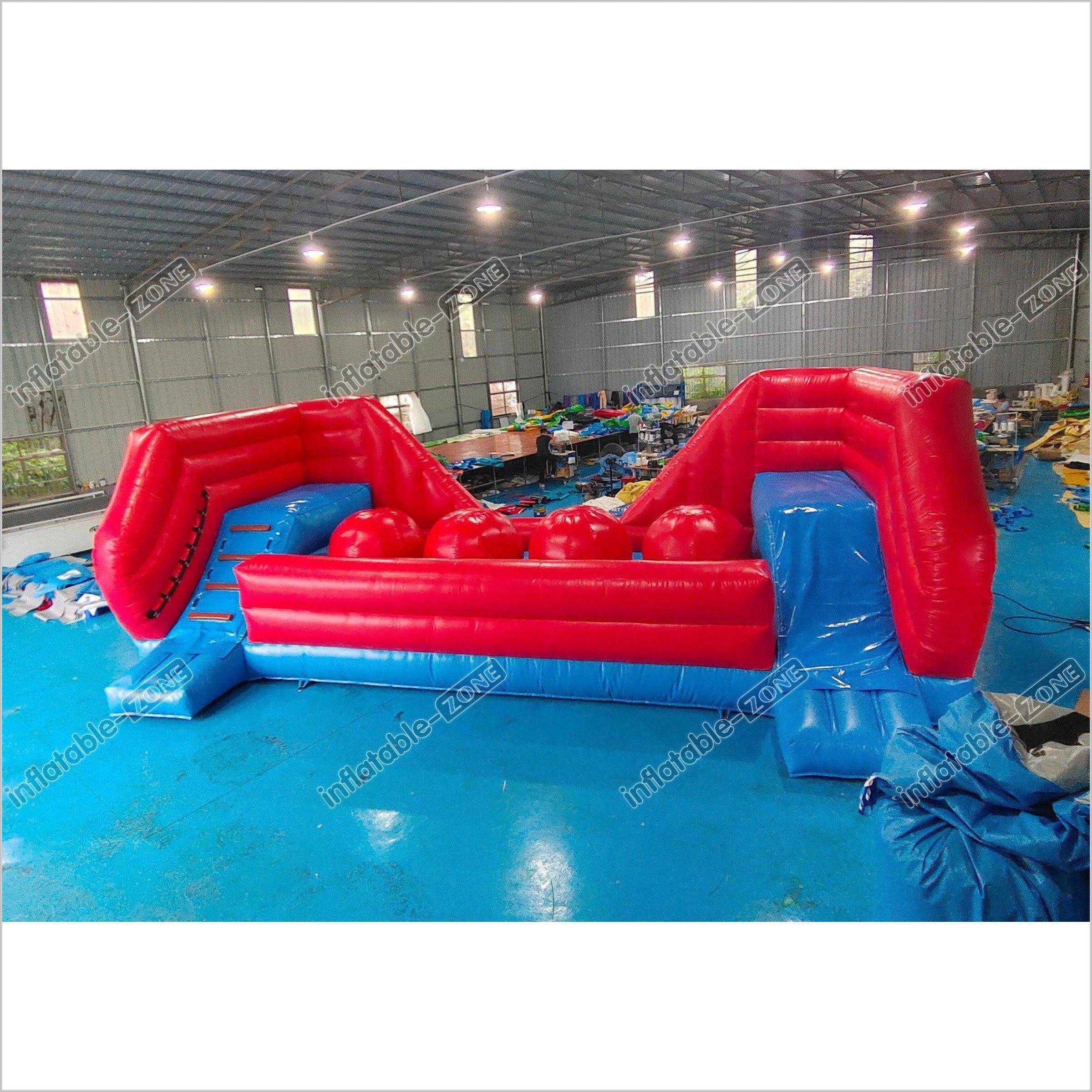 Inflatable Big Balls Wipeout Run Sports Game Inflatable Obstacle Cours ...