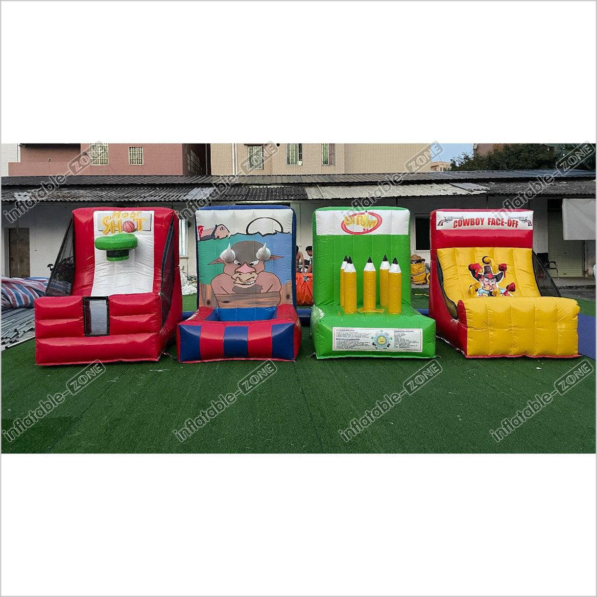 Fun Game Inflatable Props 4 In 1 Inflatable Interactive Sports Game Family Carnival Game Balls ...