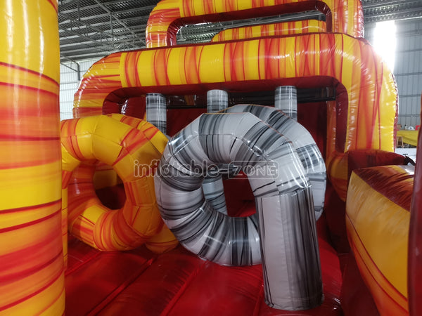 Inflatable Obstacle Course Bounce House Ninja Warrior Course Indoor Obstacle Course
