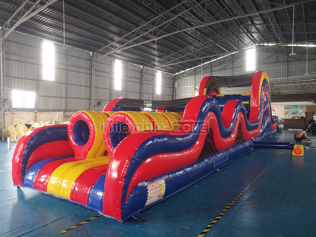 Inflatable Obstacle Course Bouncy Race With Obstacles Bounce House