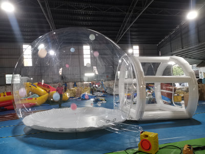 Big Inflatable Balloon Bubble House Tent With Tunnel Clear Inflatable Dome Igloo Tent