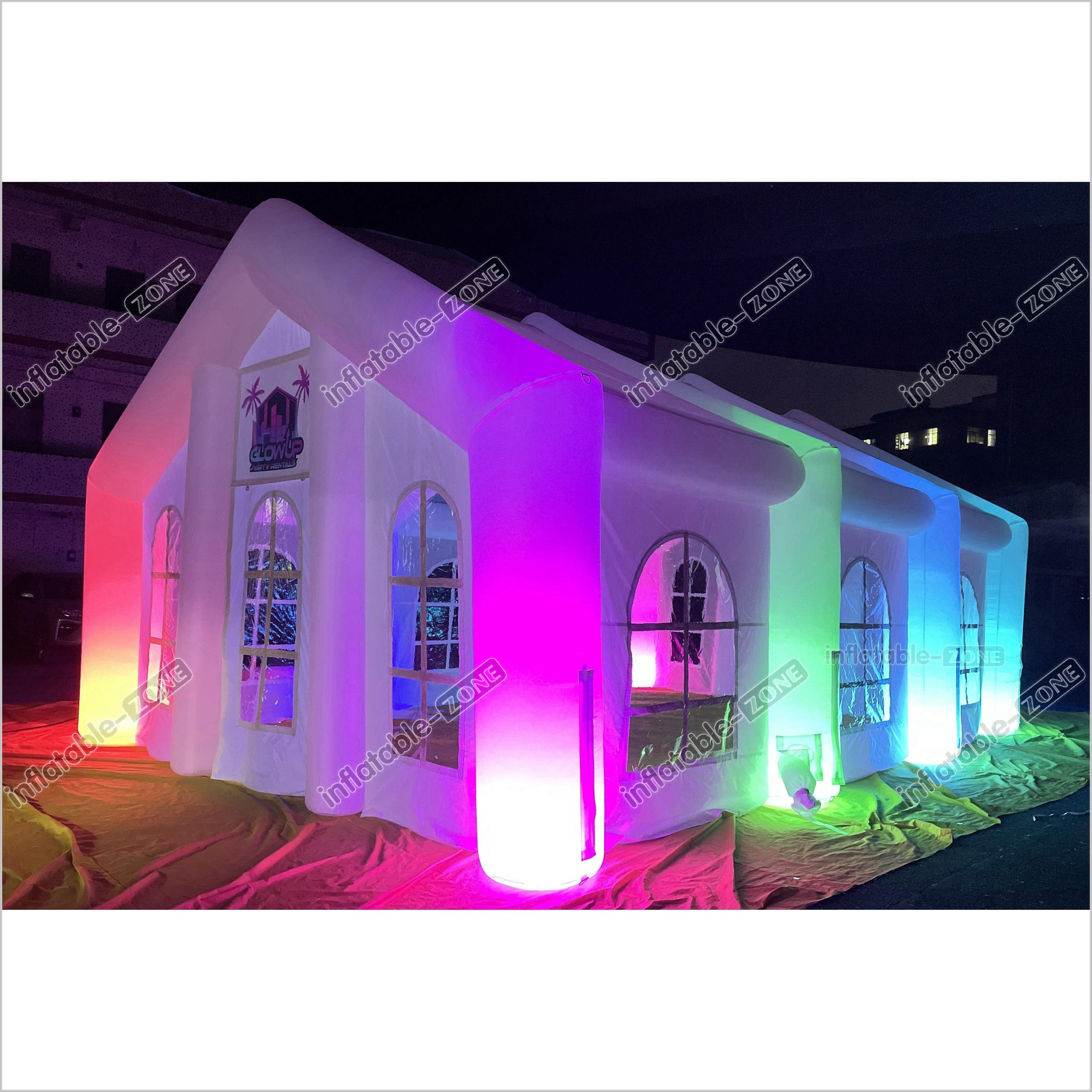 Large Inflatable Tent Outdoor Inflatable Party Tent Led Light Wedding ...