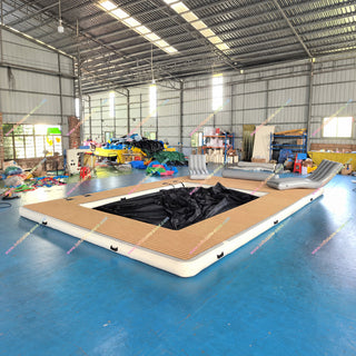 Inflatable Sea Pool With Sofas Water Park Playground Equipment Jellyfish Pool Platform For Yacht Boat - Inflatable-Zone