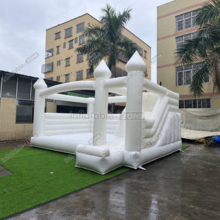 Inflatable Wedding Bounce Castle White Wedding Bounce House Wedding Moon Bounce - Inflatable-Zone