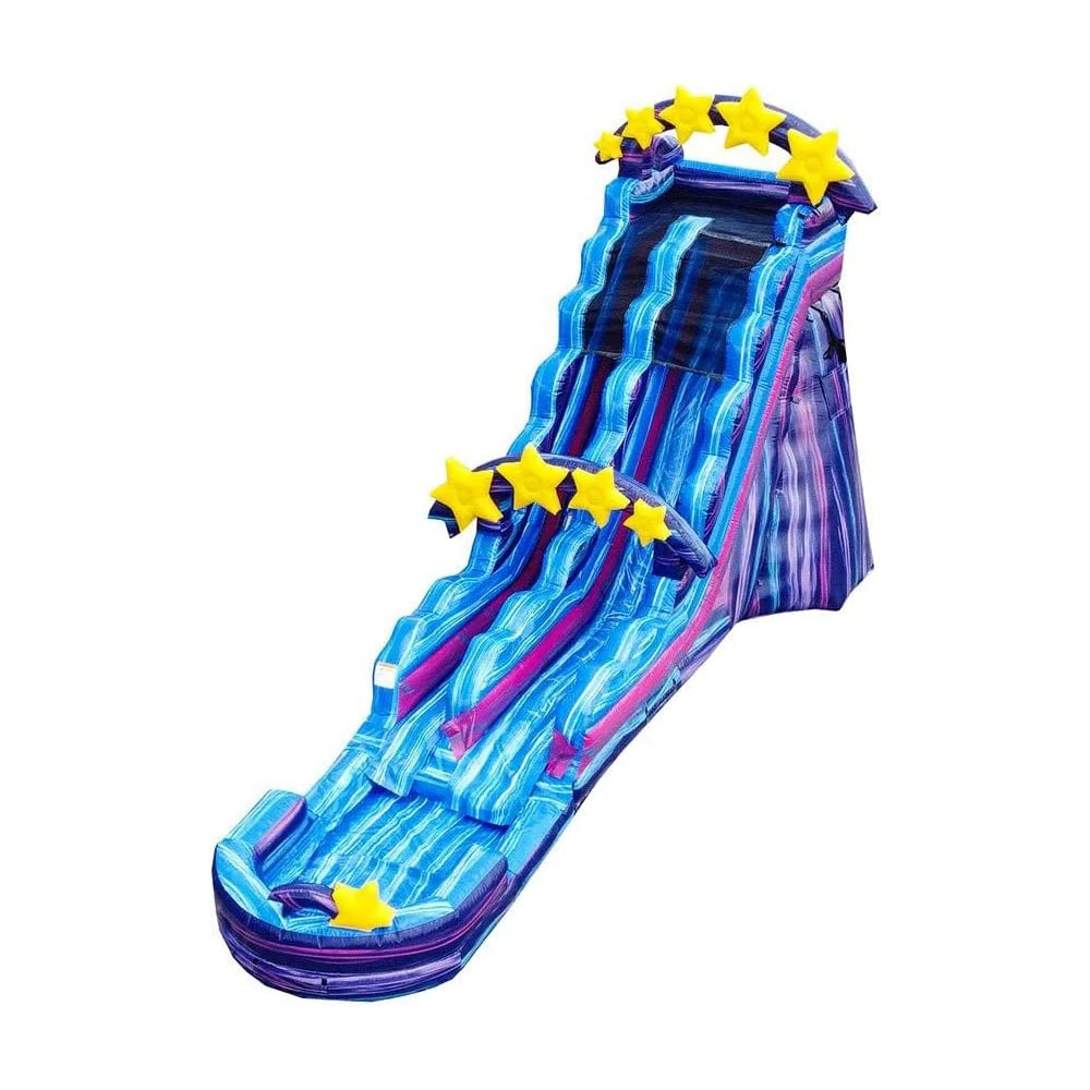 Galaxy Commercial Grade Well Fun Time Water Slide With Pool Water Stars Inflatable Slide