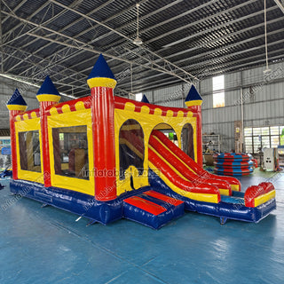 Commercial Inflatable Bouncy Castle With Slide Combo Inflatable Bounce House For Outdoor And Indoor Party Game - Inflatable-Zone