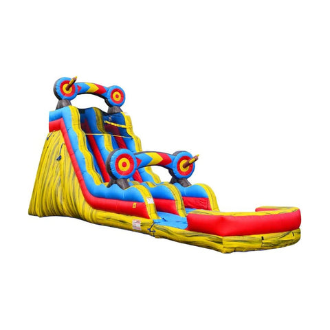 Target Commercial Grade Water Slide With Pool Multicolor Bouncy Slide Inflatable Waterslides