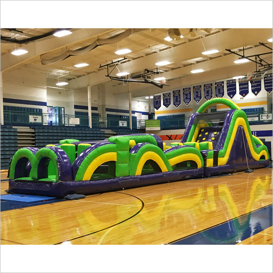 Run Obstacle Course Bounce Slide Indoor Inflatable Assault Course Team