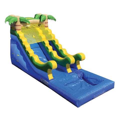 Inflatable Water Slide Blow Up Water Play Center Tropical Waterslide Inflatable Pool Slide Nearby