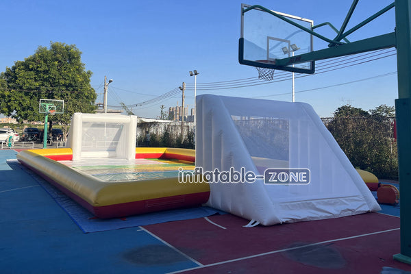 Giant Inflatable Football Field Inflatable Soccer Field Pitch For Outdoor Inflatable Soccer Games