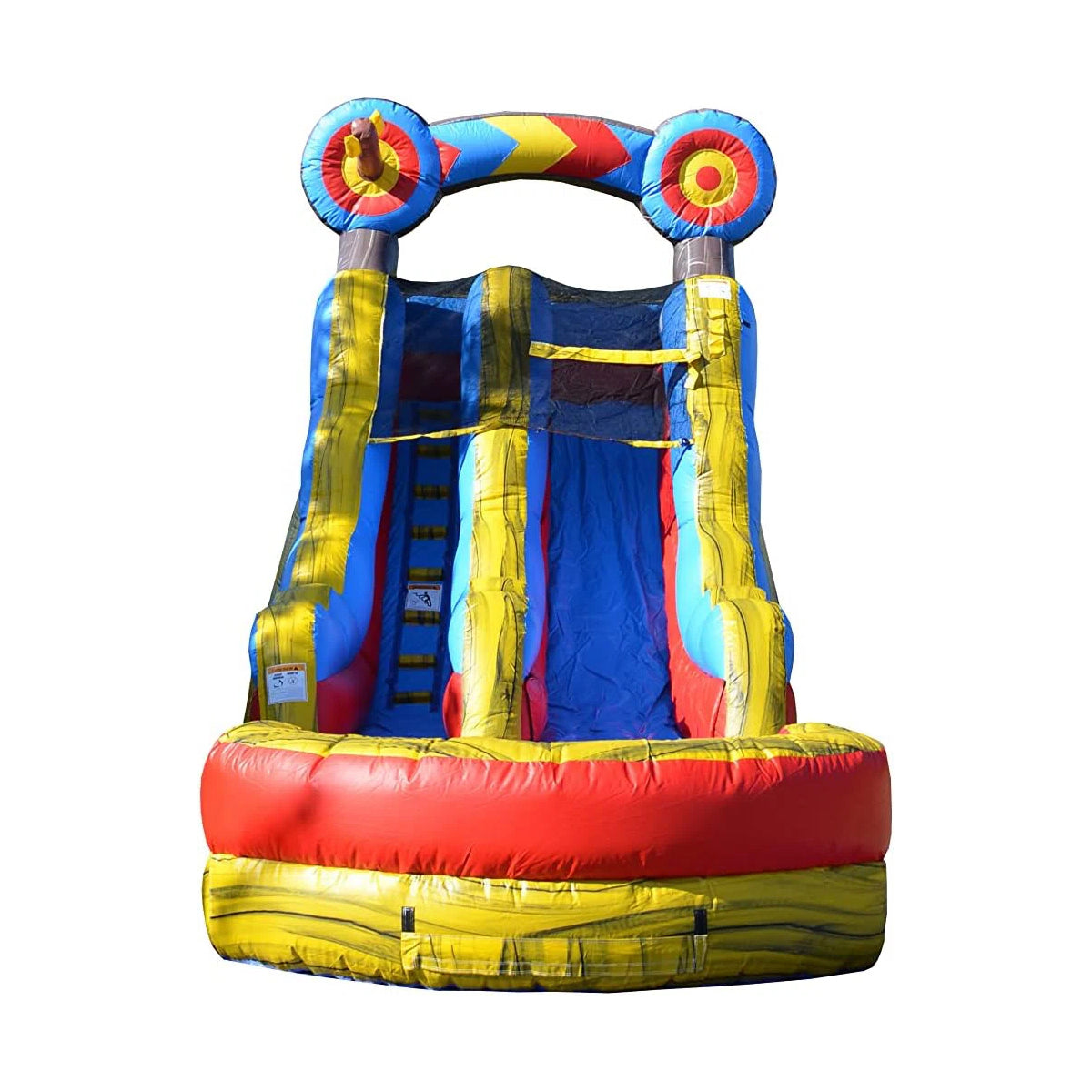 Target Water Slide Commercial Grade Inflatable With Splash Pool Archery Bouncy Waterslide