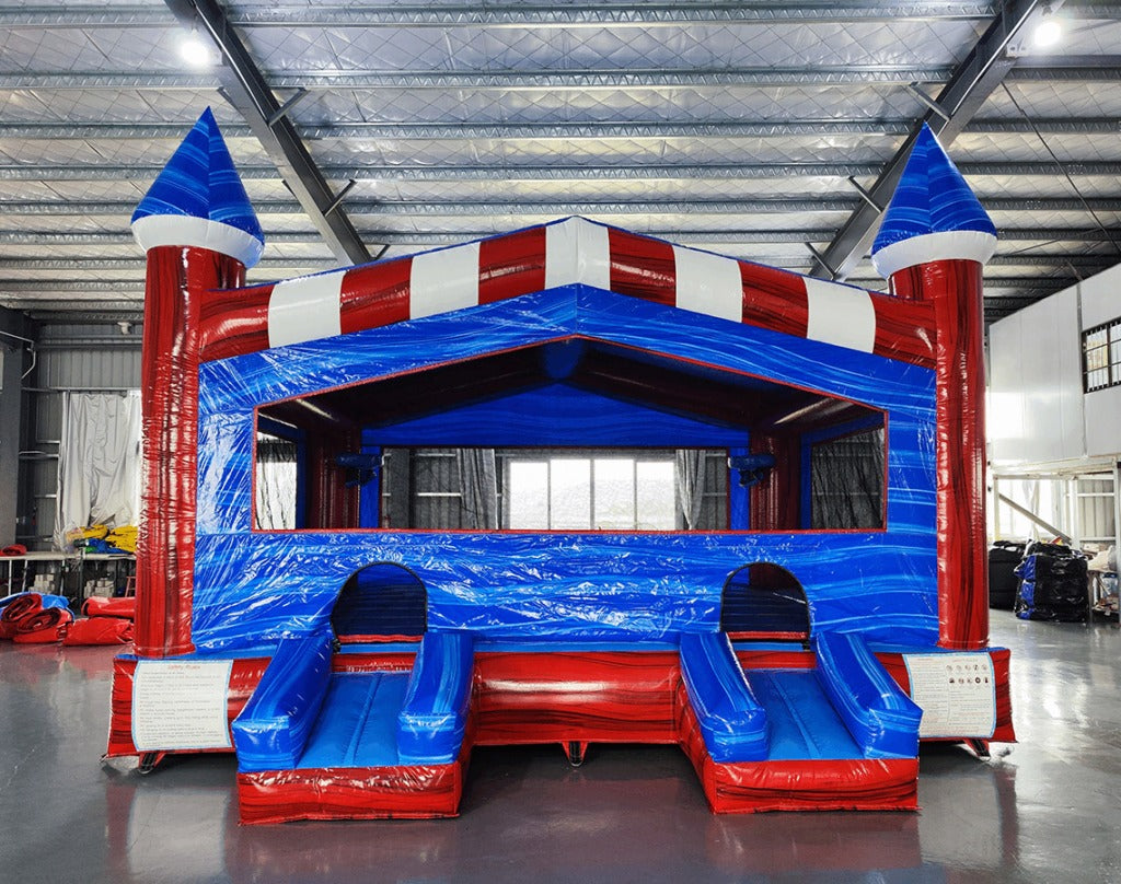 Soft Play Bounce House For Kids Party, Commercial Bounce Castle With Slides