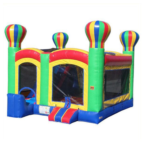 Multicolor Air Balloon Bouncer Jumper With Roof Kids Bounce House Jump N Play Party