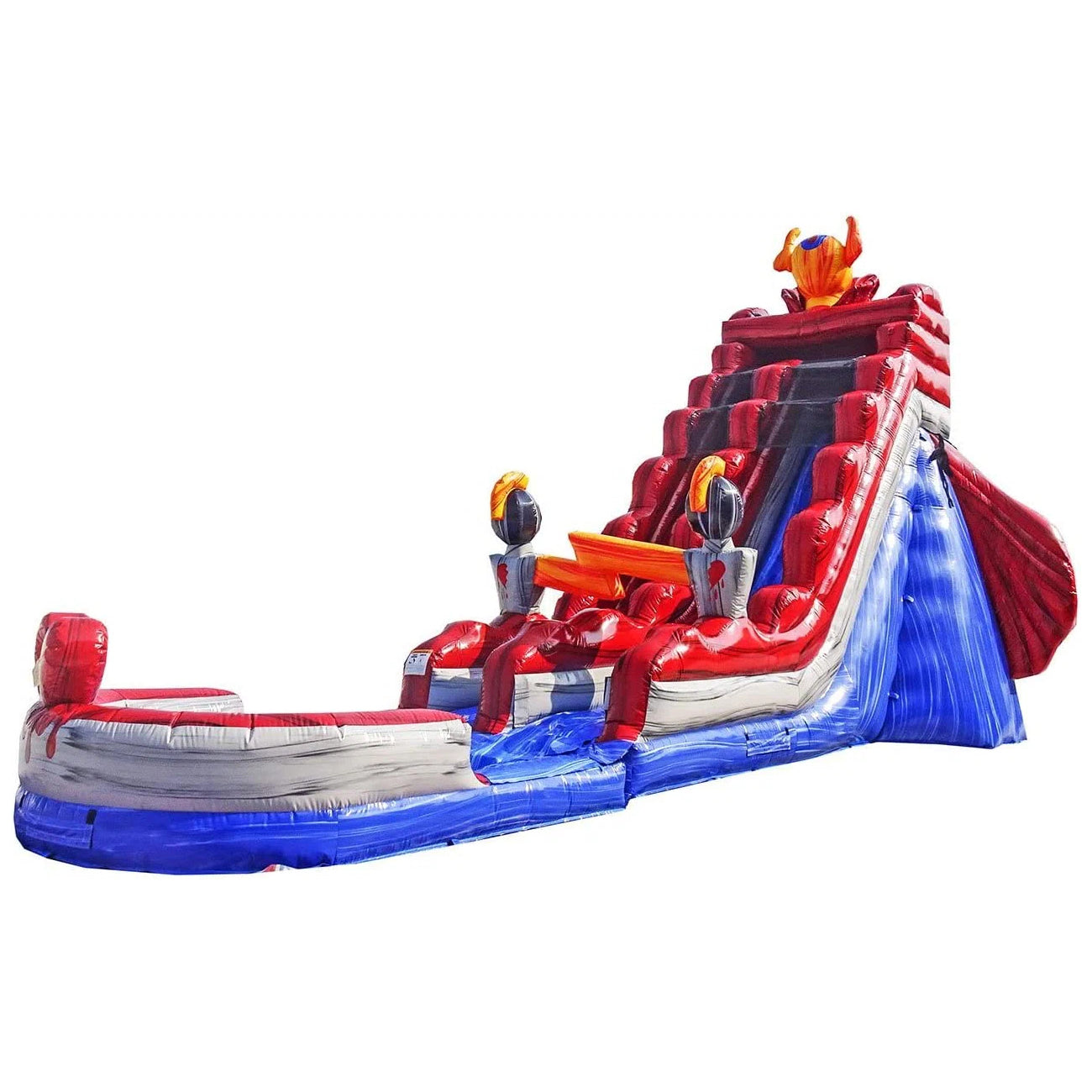 Queen Tall Water Slide With Detachable Deep Pool Extra Large Inflatable Water Slide