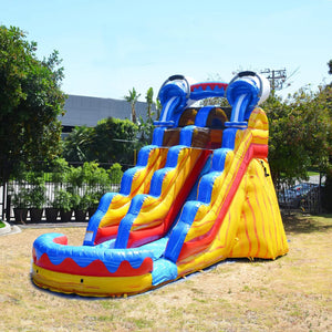 Splash Commercial Grade Water Slide With Pool Blow Up Water Playground Inflatables For Adults