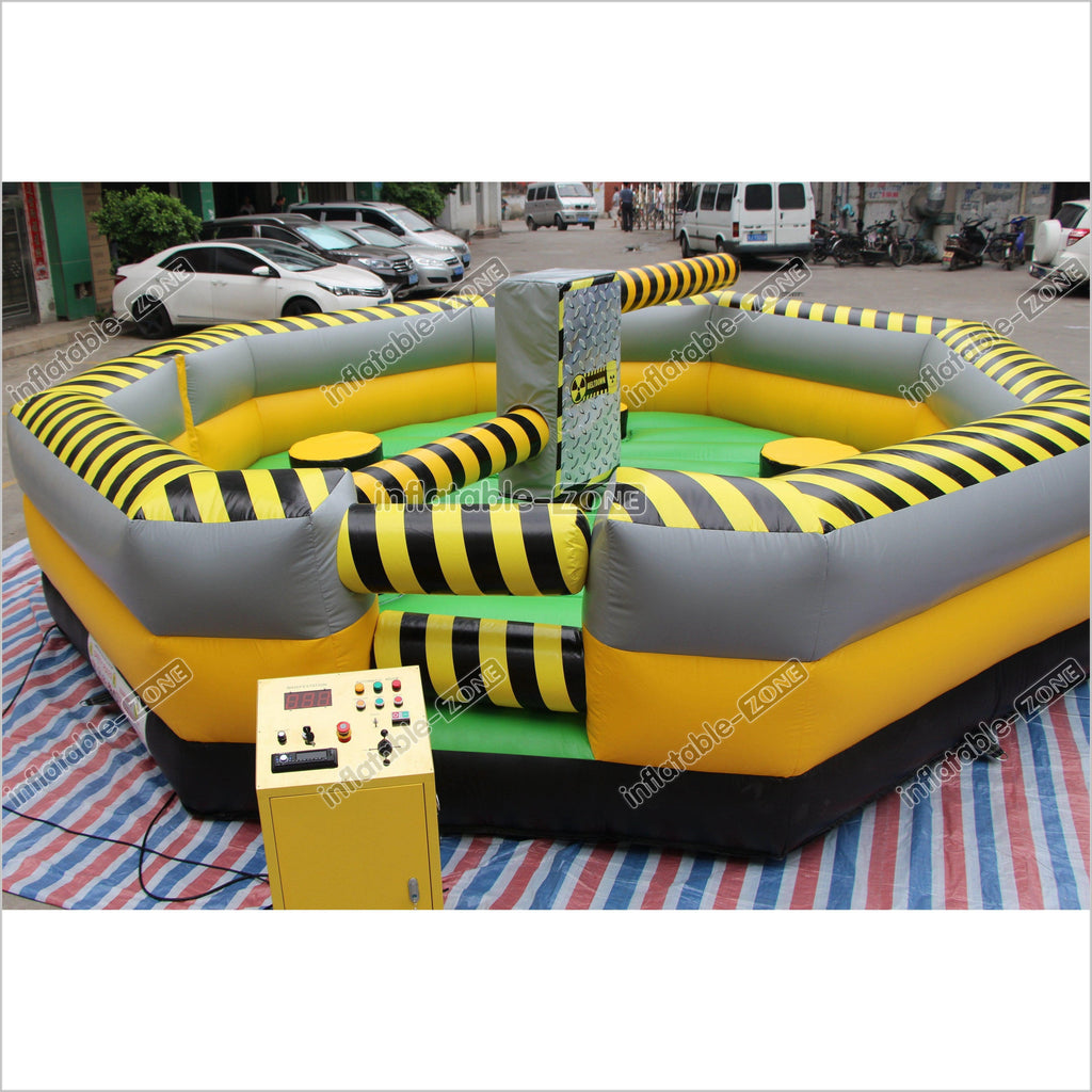 Out Shock Boxing Machine Inflatable Commercial Inflatable Wipeout Sweeper Interactive Meltdown Machine Inf ...