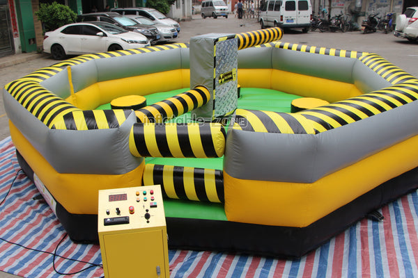 Commercial Inflatable Wipeout Sweeper Interactive Meltdown Machine Inflatable Bouncer Game Wipe Out Challenge