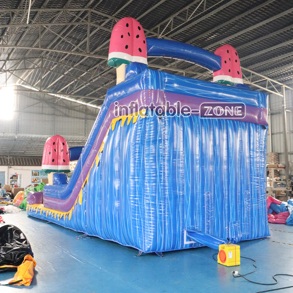 Ice Cream Inflatable Water Slide With Pool Commercial Giant Inflatable Slides Bouncing All Around Party