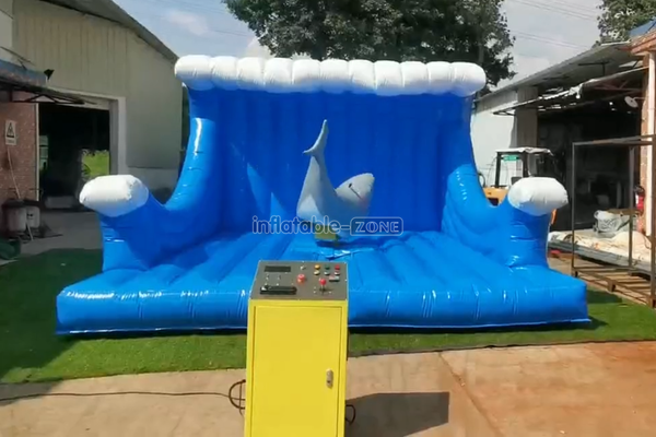 Fun Inflatable Mechanical Shark Riding Inflatable Amusement Ride For Party Game