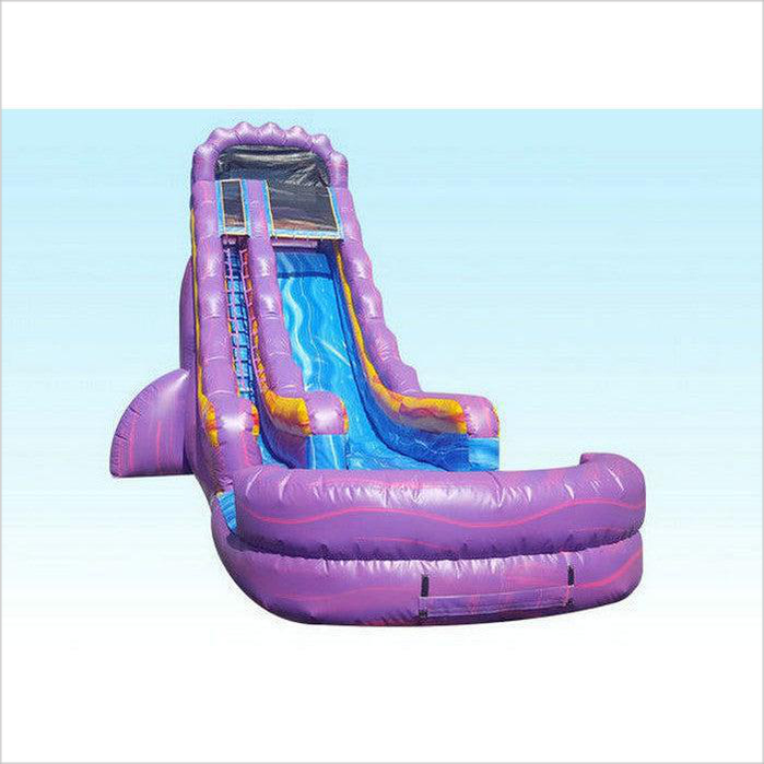 Glass Resistant Inflatable Purple Attractive Kids Inflatable Water Slide Pressure-Resistance ...