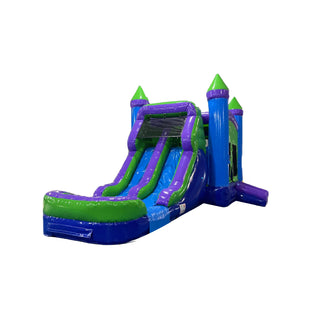 Large Bouncy Castle Dual Lane Water Slide Wet Dry Combo Bounce House Jumping Party
