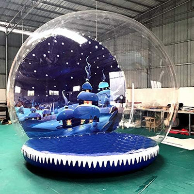 Inflatable Xmas Snow Globe Transparent Bubble Tent with Printed Background