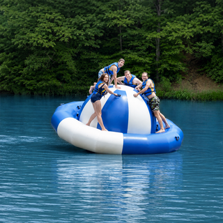 Water Park Inflatable Saturn Rocker Inflatable Dome Rocker Attractive Blue Inflatable Water Game Spinner
