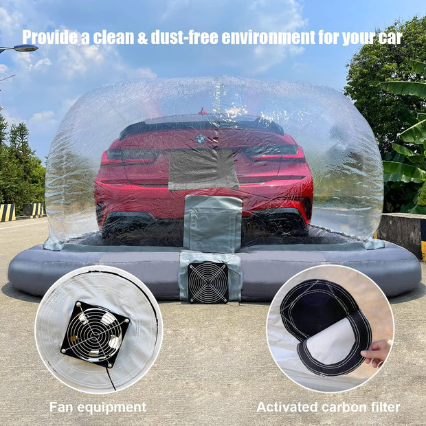 Portable Inflatable Car Cover Storage Bubble Tent Garage Car Capsule Air Outdoor