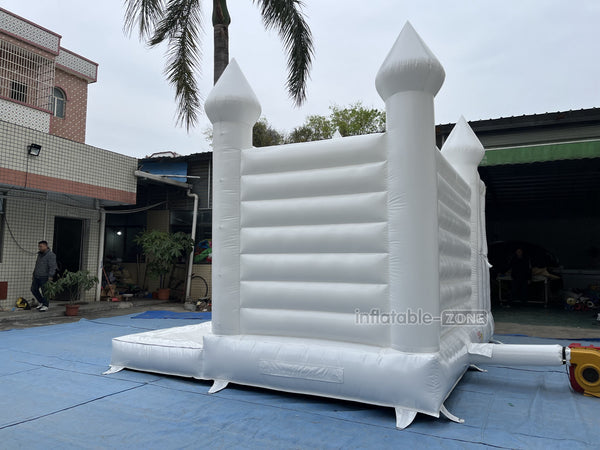 White Bounce House With Ball Pit Wedding Bouncy Castle With Slide Combo Party Inflatables