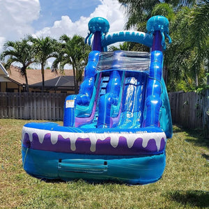 Electric Commercial Grade Water Slide With Pool Backyard Water Inflatables And Fun