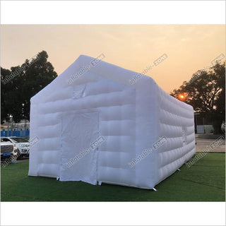 big square tent Large White Inflatable Cube Wedding Tent Square Gazebo Event Room Big Mobile Portable Inflatable Night Club Party Pavilion With Led Lights